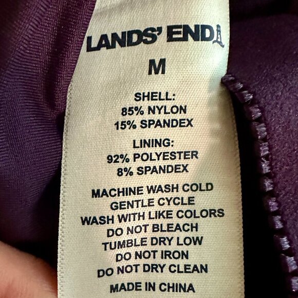 New Lands' End One Piece Swimsuit Size M Feminine Tulip Wrap Swim Dress Tropical - Picture 4 of 16